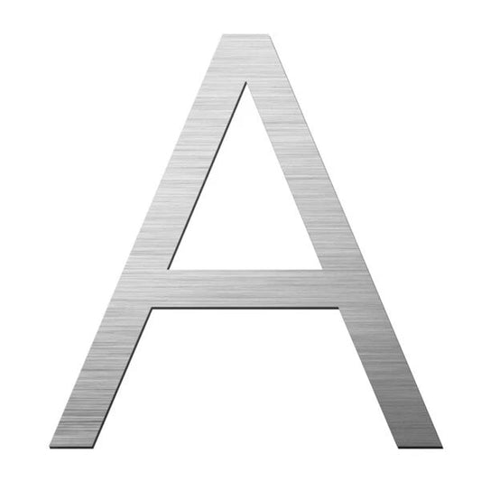 Letterbox Number House Number Stick On Slim A & B - Stainless Steel