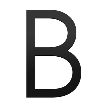 House Number Letterbox Number Stick On Slim 120mm - Black Iron