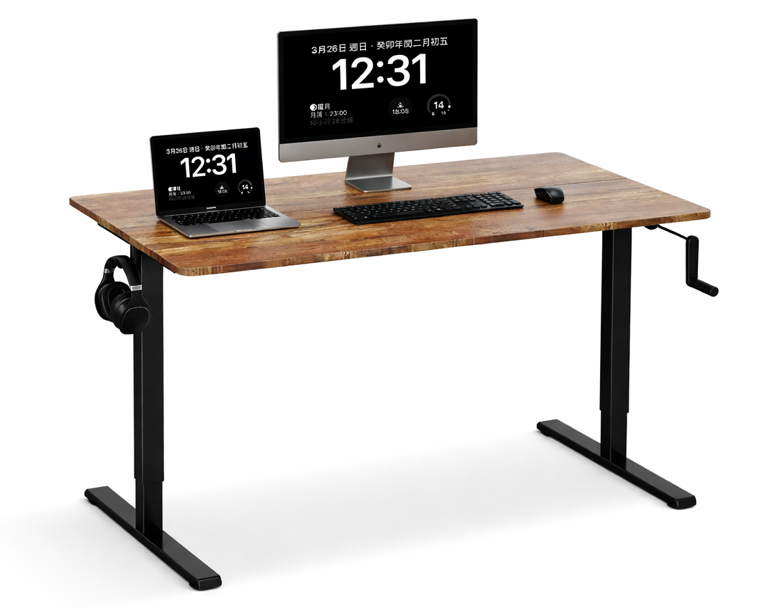 RisePro Manual Standing Desk Height Adjustable Computer Desk