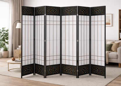 Stylish Room Divider Folding Privacy Screen 6-panel