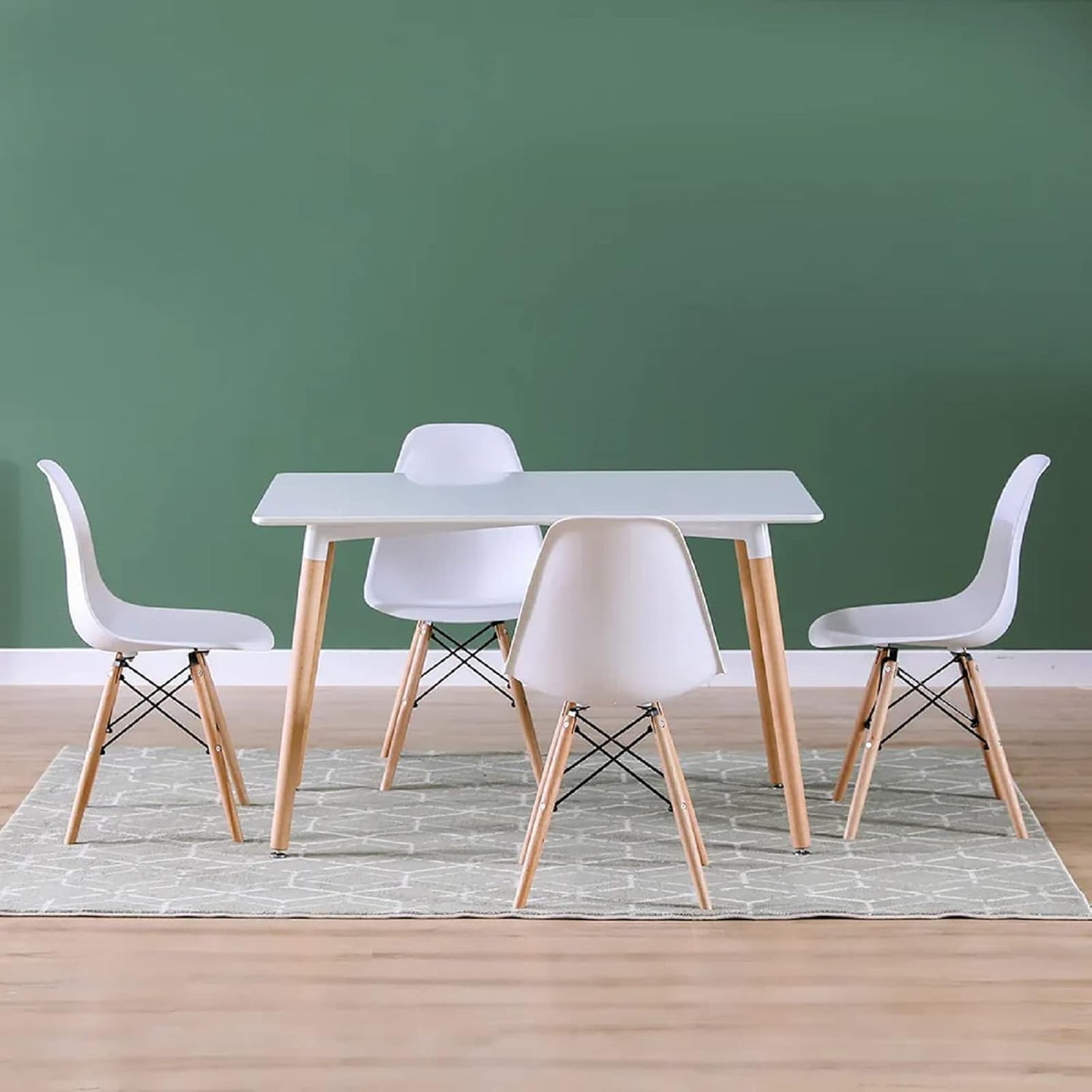 Modern Dining Table Set 1 Table 4 Chairs