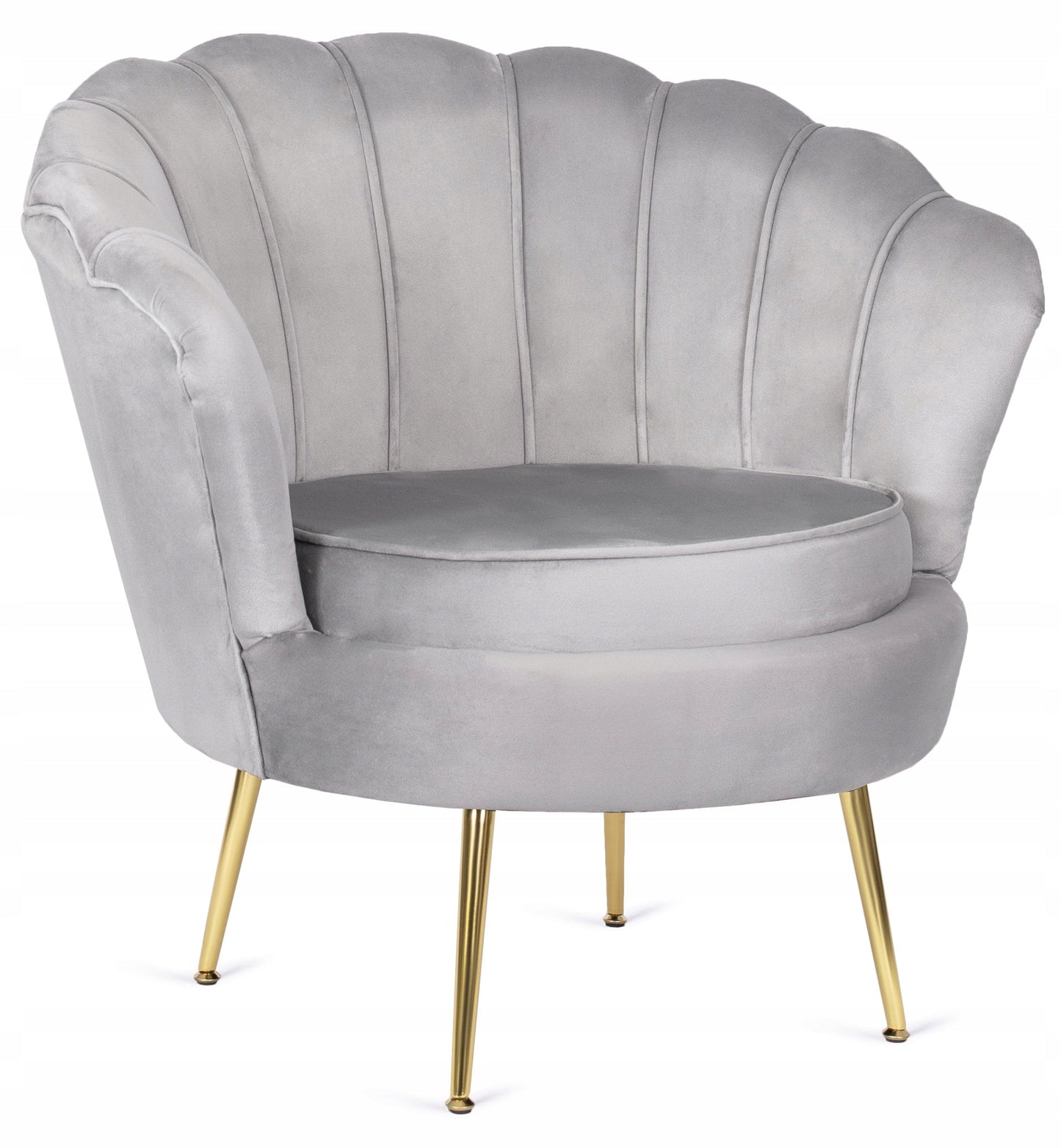 Velvet Fabric Shell Chair High Back Accent Arm sofa Chair