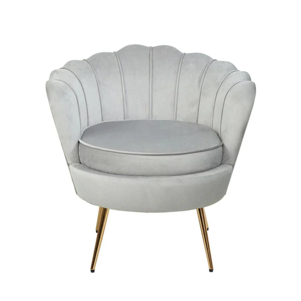 Velvet Fabric Shell Chair High Back Accent Arm sofa Chair