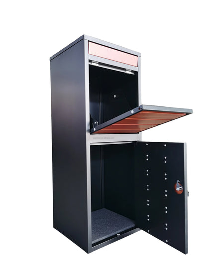 Outdoor Letterbox Free-Standing Metal Parcel Delivery Box 1000x380x365 mm