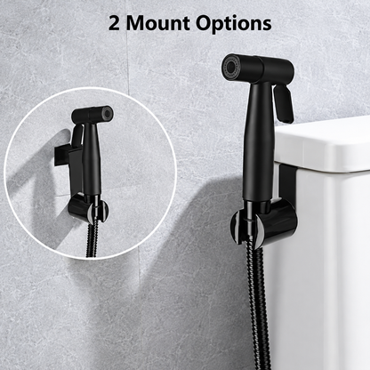 Black Handheld Bidet Sprayer Kit for Toilet
