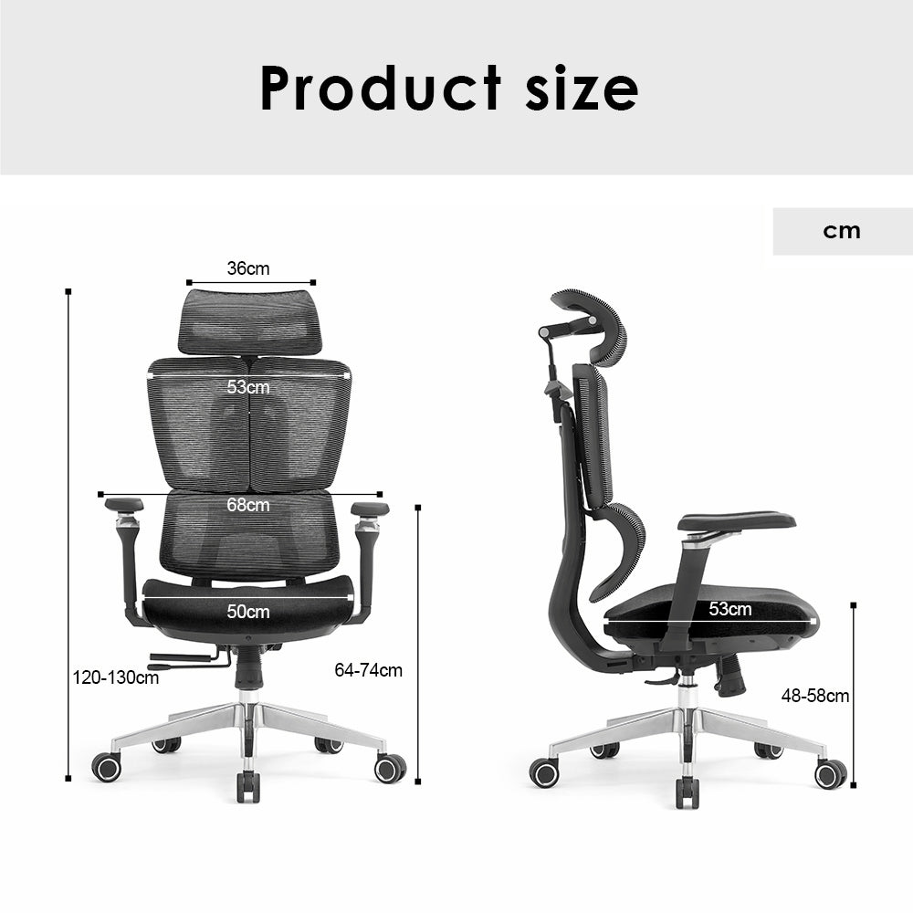 Premium Ergonomic Mesh Office Chair – High Back, Breathable, Home & Office Use
