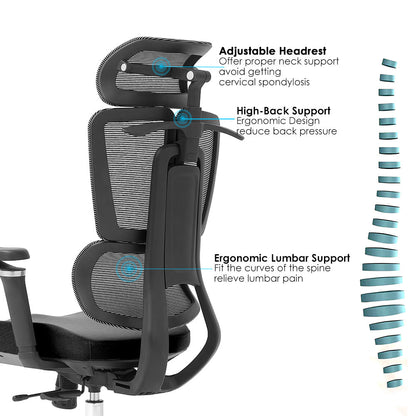 Premium Ergonomic Mesh Office Chair – High Back, Breathable, Home & Office Use