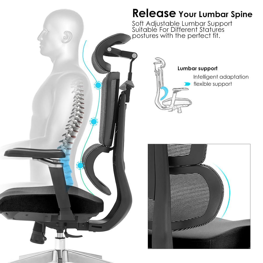 Premium Ergonomic Mesh Office Chair – High Back, Breathable, Home & Office Use