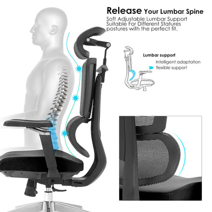 Premium Ergonomic Mesh Office Chair – High Back, Breathable, Home & Office Use