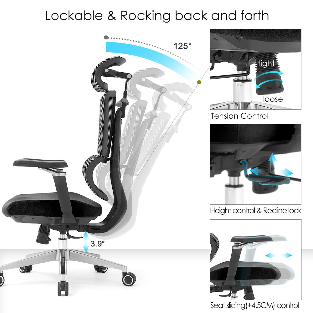 Premium Ergonomic Mesh Office Chair – High Back, Breathable, Home & Office Use