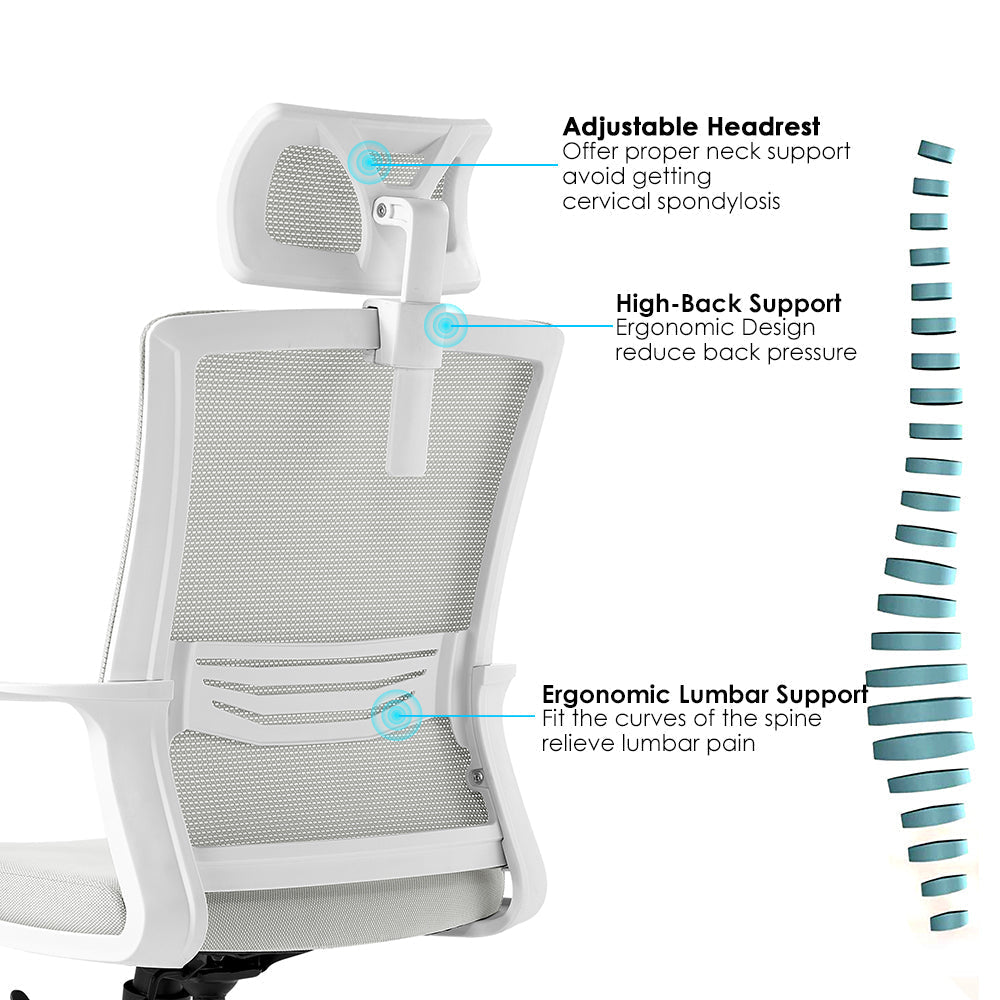 FlexBack Elite Mesh Office Chair – High Back Ergonomic Comfort