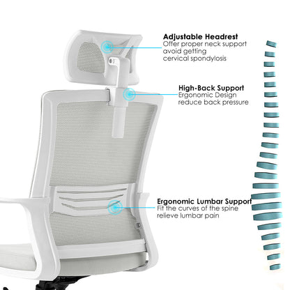 FlexBack Elite Mesh Office Chair – High Back Ergonomic Comfort