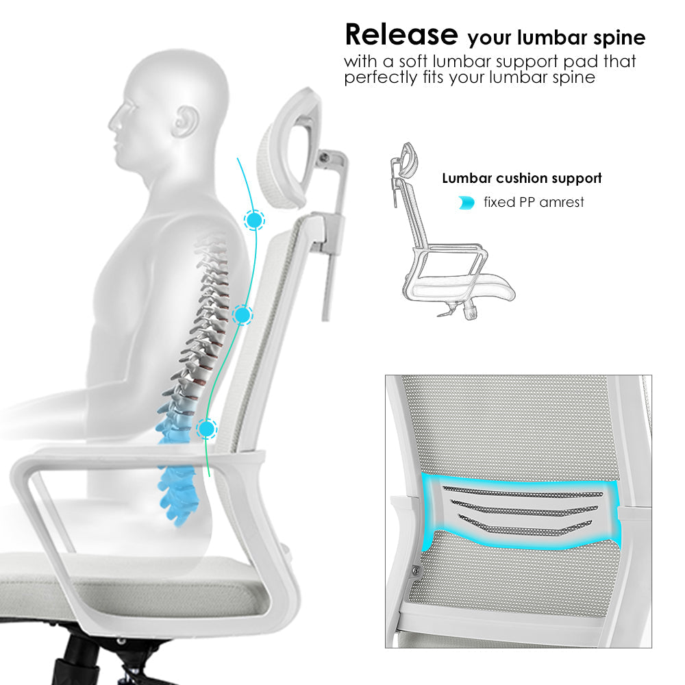 FlexBack Elite Mesh Office Chair – High Back Ergonomic Comfort