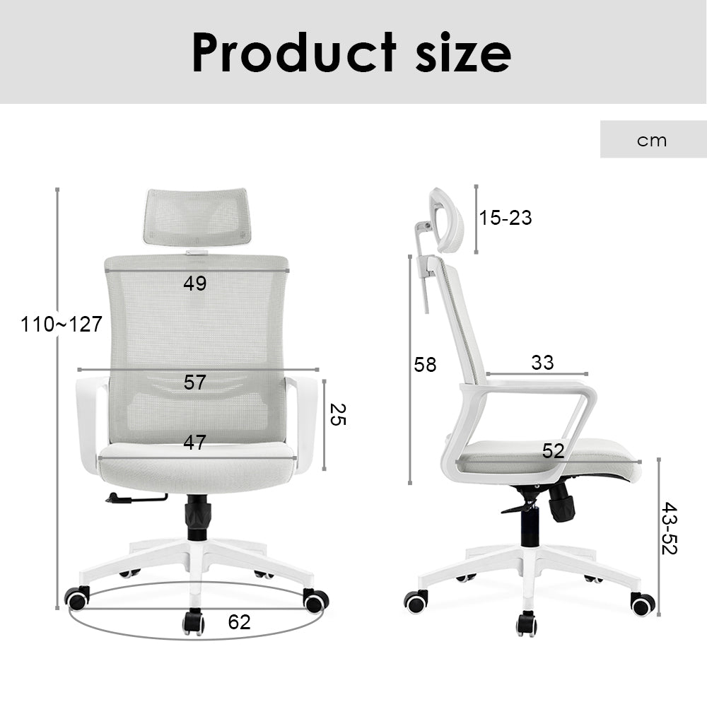 FlexBack Elite Mesh Office Chair – High Back Ergonomic Comfort