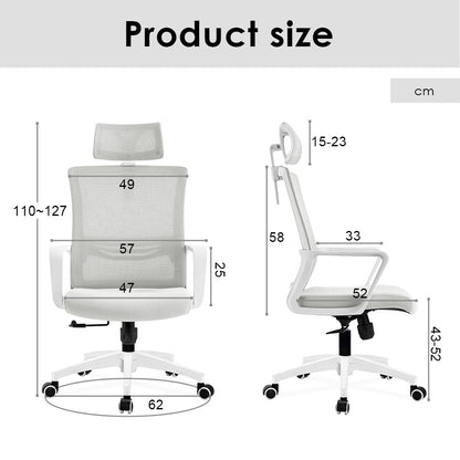 FlexBack Elite Mesh Office Chair – High Back Ergonomic Comfort