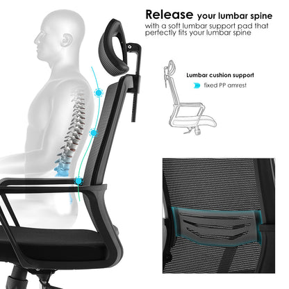 FlexBack Elite Mesh Office Chair – High Back Ergonomic Comfort