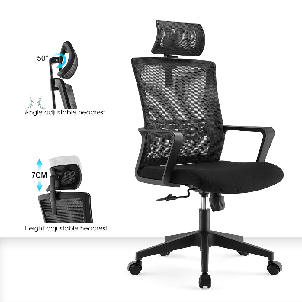 FlexBack Elite Mesh Office Chair – High Back Ergonomic Comfort