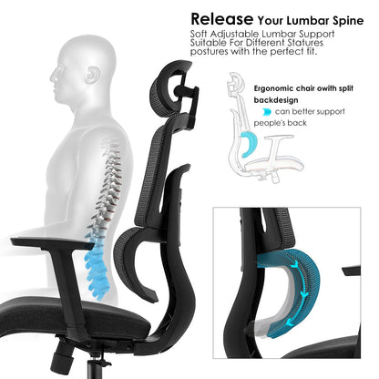 Ergonomic Executive Chair – High Back Office Desk Chair with Comfortable Support