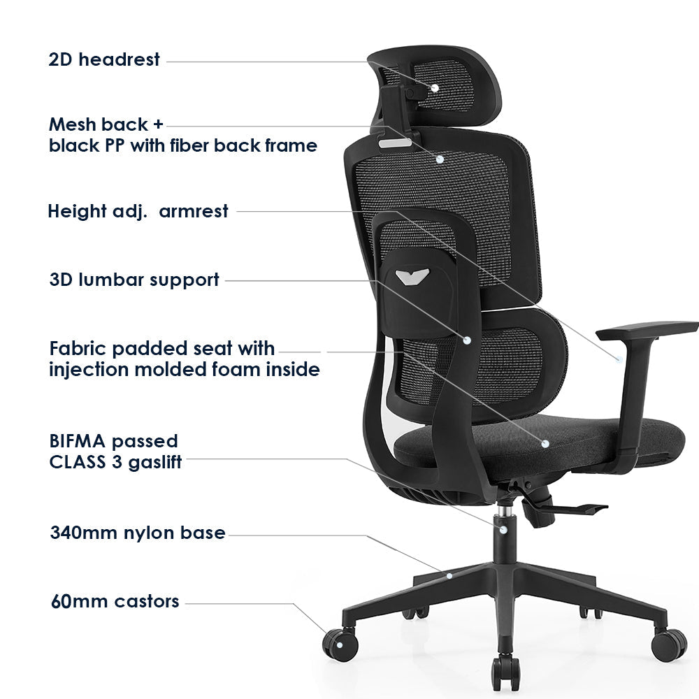 Ergonomic Executive Chair – High Back Office Desk Chair with Comfortable Support
