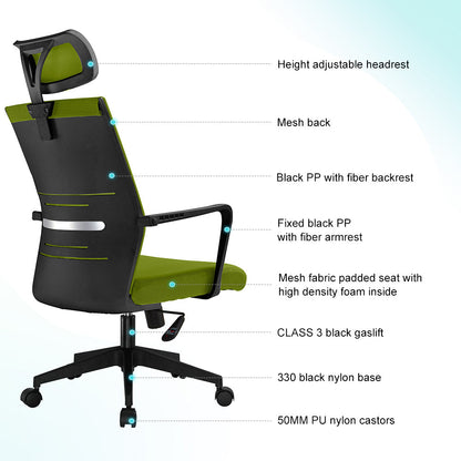Ergonomic Executive Chair – High Back Office Desk Chair with Comfortable Support
