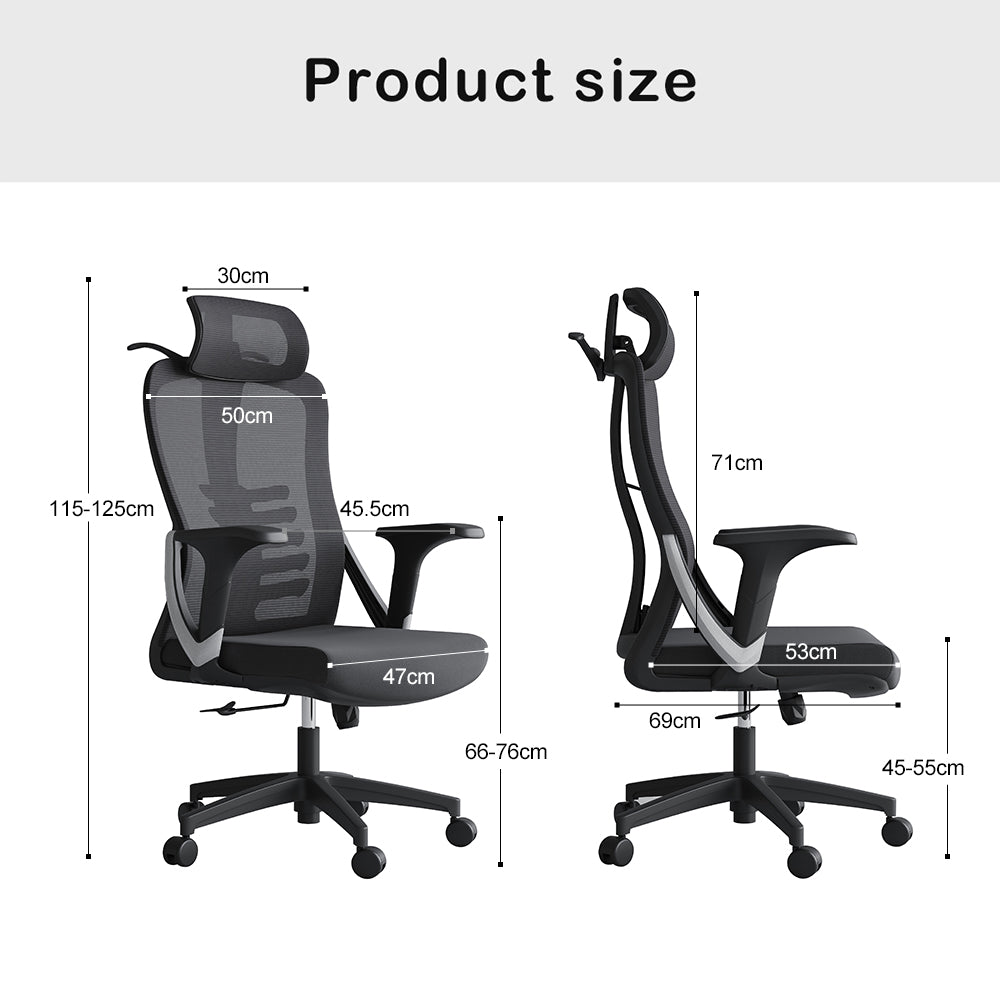Ergonomic High Back Mesh Office Chair – Adjustable Lumbar Support & Breathable Design