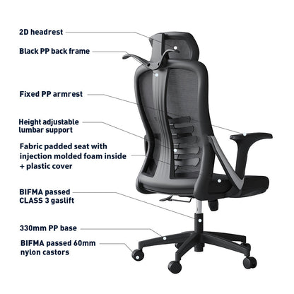 Ergonomic High Back Mesh Office Chair – Adjustable Lumbar Support & Breathable Design