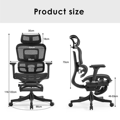 Ergonomic Mesh Office Chair – High Back Desk Chair with Lumbar Support & Adjustable Height