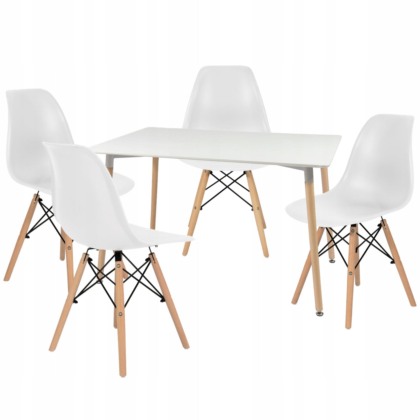 Modern Dining Table Set 1 Table 4 Chairs
