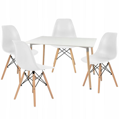Modern Dining Table Set 1 Table 4 Chairs