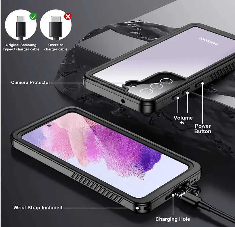 Samsung Galaxy S21 FE Waterproof Shockproof Case +  Snap Deal.