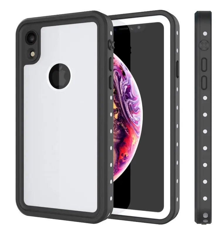 for iPhone X/XS Waterproof Case - Full Body Shockproof Cover with Built-in Screen Protector, 5.8 Inch (Black/Clear)