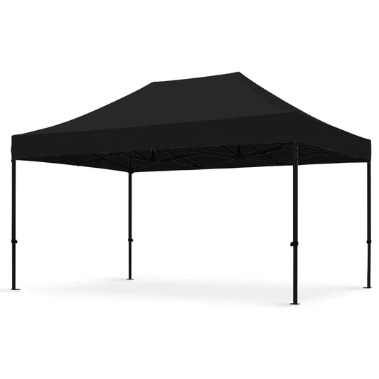 Gazebo 3x4.5 Meter Folding Metal Frame Canopy Tent Black