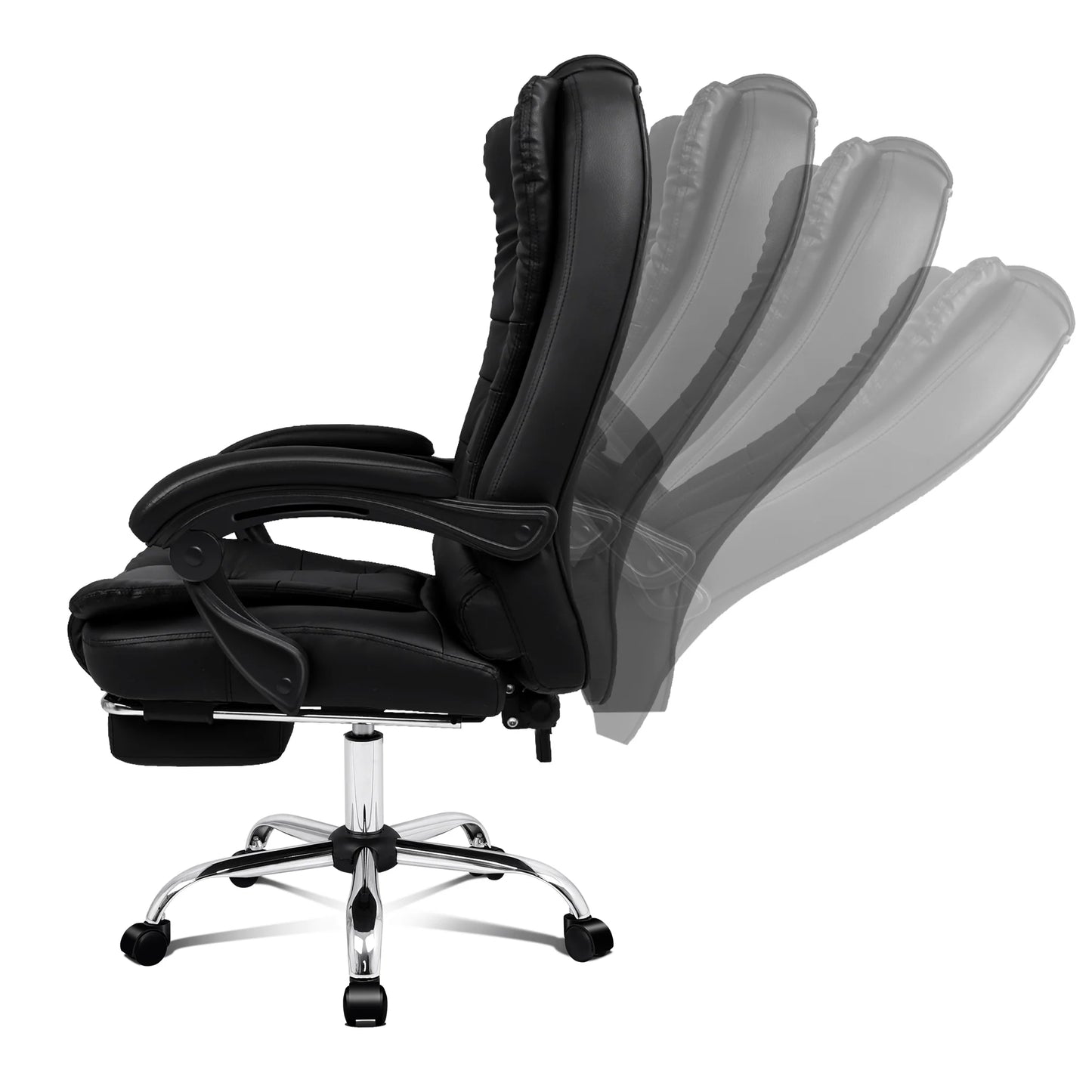 Leather Executive Office Chair With Foot High Back Leather Office Chair with Footrest