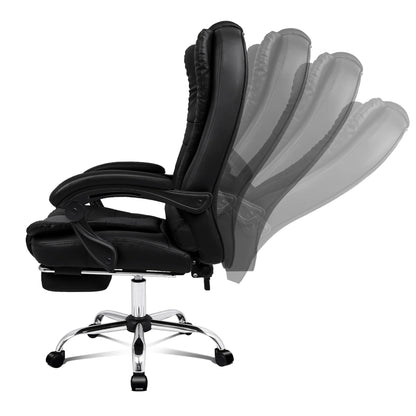 Leather Executive Office Chair With Foot High Back Leather Office Chair with Footrest