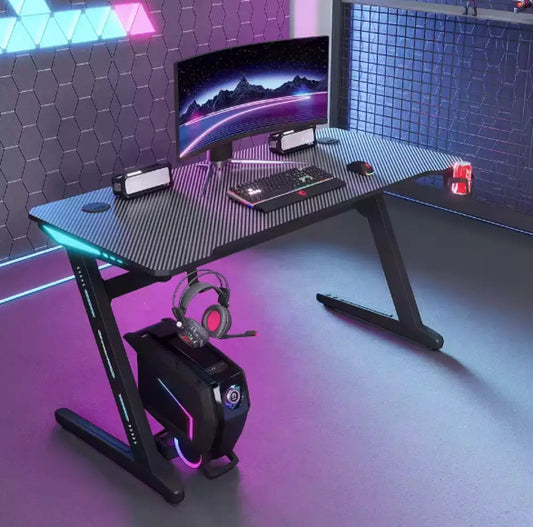 Gaming Desk Computer Desk Ergonomic Gaming Desk 120 CM With LED Light +  Relaxio.