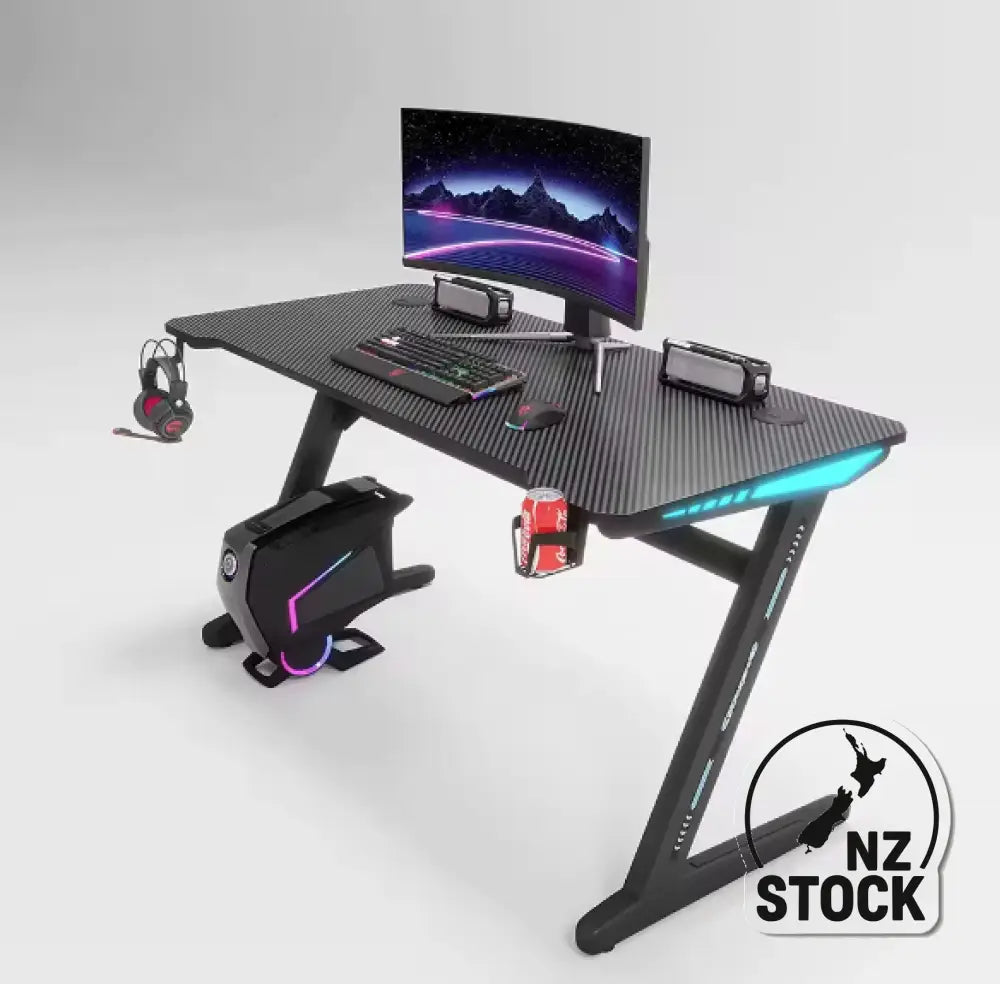 Gaming Desk Computer Desk Ergonomic Gaming Desk 120 CM With LED Light +  Relaxio.
