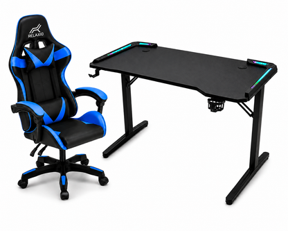 LED Gaming Desk And Gaming Chair Combo Complete gaming solution