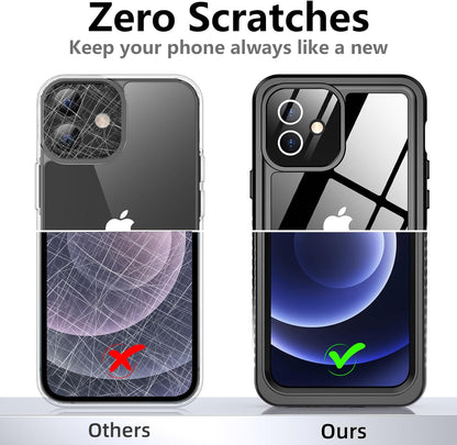 Phone case comparison showing 'Others' with scratches and 'Ours' without scratches, emphasizing scratch resistance.