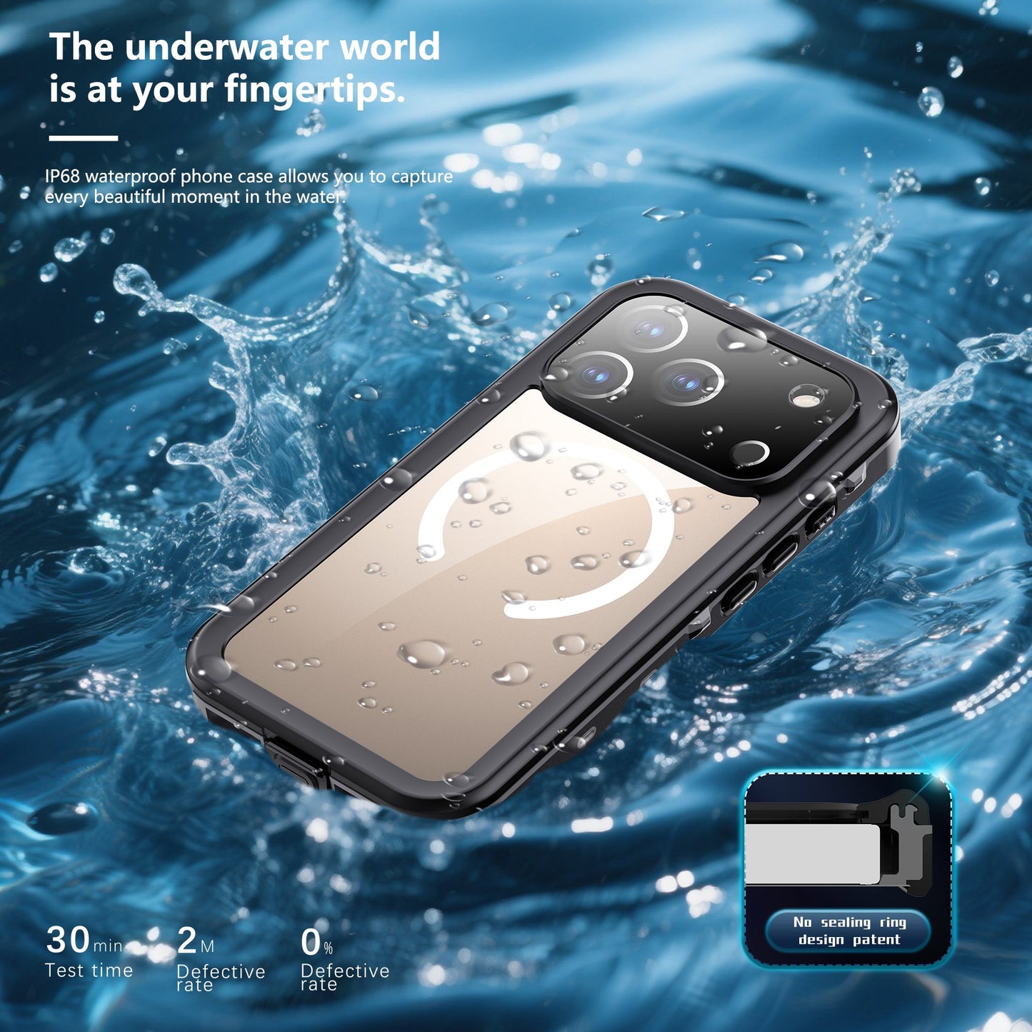 iPhone 17 Pro Waterproof Case Shockproof Lifeproof Case