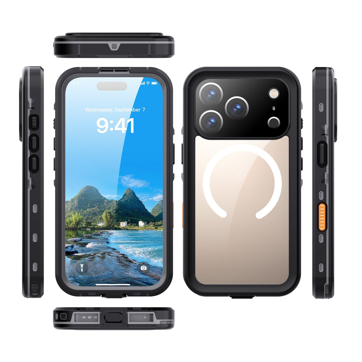 Heavy Duty Waterproof Case for iPhone 18 Pro