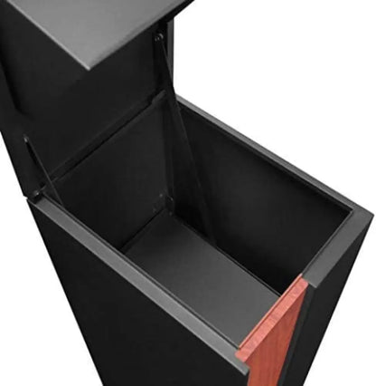 Large Outdoor Parcel Letterbox – Black Wood Grain Finish letter Box