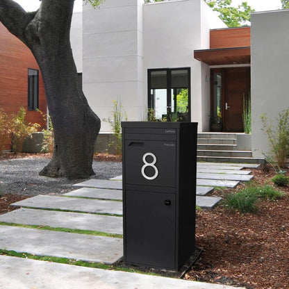 Letterbox Number House Number Stick On Slim 300mm - Stainless Steel
