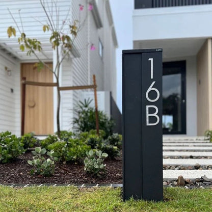 Letterbox Number House Number Stick On Slim 300mm - Stainless Steel