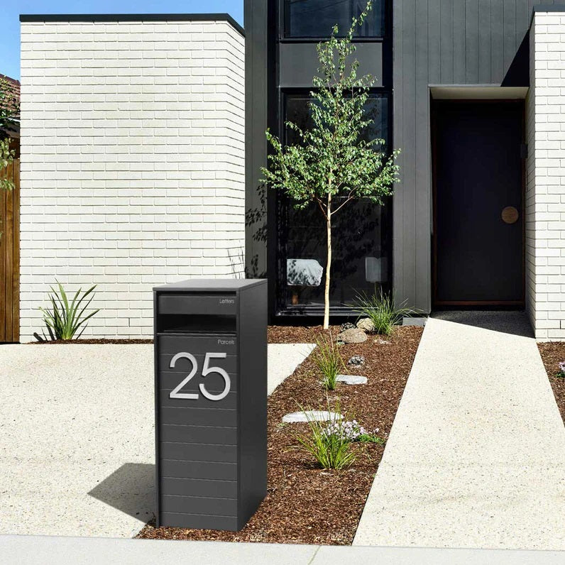 Letterbox Number House Number Stick On Slim 300mm - Stainless Steel